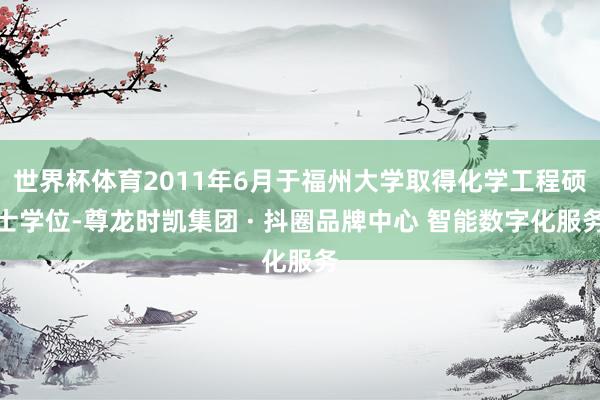 世界杯体育2011年6月于福州大学取得化学工程硕士学位-尊龙时凯集团 · 抖圈品牌中心 智能数字化服务