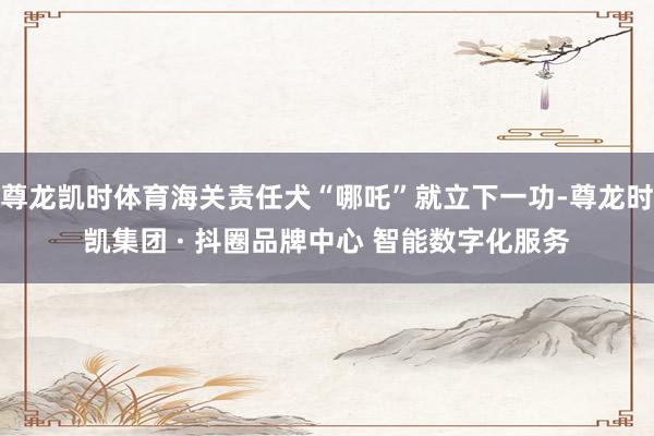 尊龙凯时体育海关责任犬“哪吒”就立下一功-尊龙时凯集团 · 抖圈品牌中心 智能数字化服务