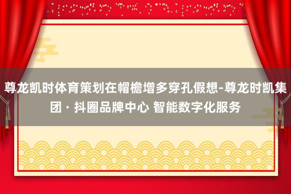 尊龙凯时体育策划在帽檐增多穿孔假想-尊龙时凯集团 · 抖圈品牌中心 智能数字化服务