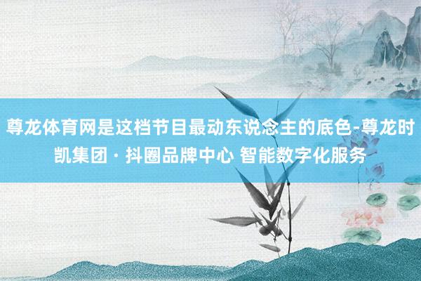 尊龙体育网是这档节目最动东说念主的底色-尊龙时凯集团 · 抖圈品牌中心 智能数字化服务