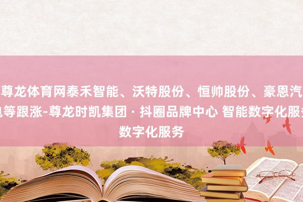 尊龙体育网泰禾智能、沃特股份、恒帅股份、豪恩汽电等跟涨-尊龙时凯集团 · 抖圈品牌中心 智能数字化服务