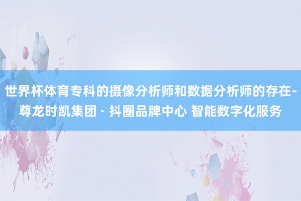 世界杯体育专科的摄像分析师和数据分析师的存在-尊龙时凯集团 · 抖圈品牌中心 智能数字化服务