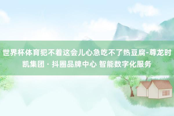 世界杯体育犯不着这会儿心急吃不了热豆腐-尊龙时凯集团 · 抖圈品牌中心 智能数字化服务