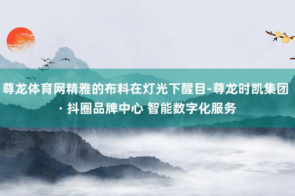 尊龙体育网精雅的布料在灯光下醒目-尊龙时凯集团 · 抖圈品牌中心 智能数字化服务
